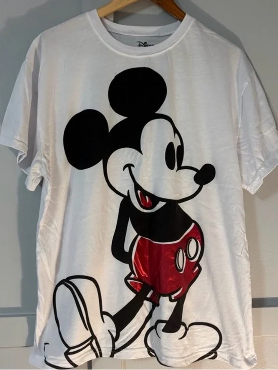 💕Silent Show Pick💕Disney Mickey Mouse Metallic Short Sleeve Tee - Picture 2 of 6